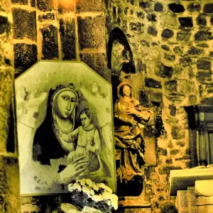 Infrared Print of Vernazza's Santa Margherita di Antiochia Church Interior