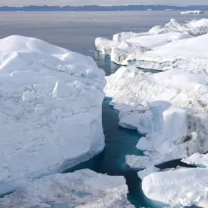 Jakobshavn Isbr glacier Ilulissat Icefjord - Disko Bay Greenland