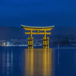 Miyajima Print: Twilight Floating Torii Gate Miyajima Print: Twilight Floating Torii Gate