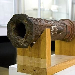 Jordan, Amman. Bronze cannon, Mamluk Period, 13th Century AD, National Archeological Museum