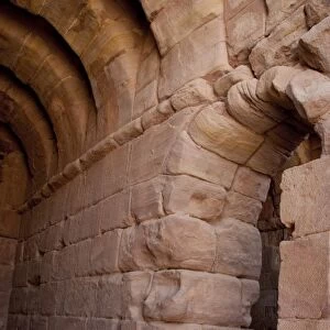 Jordan, Ancient Nabataean city of Petra. The Urn Tomb, made for king Malichos II around 70 AD