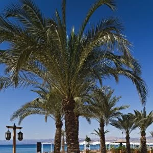 Jordan, Aqaba, Beach Walkway by Red Sea