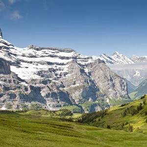 Jungfrau Region, Switzerland. Grindelwald Valley from below Jungfraujoch