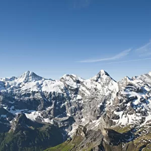 Jungfrau Region, Switzerland. Jungfrau massif from Schilthorn Peak
