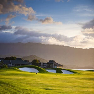 Kauai, Hawaii, USA. The Makai golf course in Princeville is set along a stunning