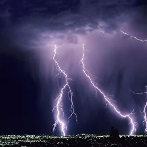 Lightning over Salt Lake Valley, Utah