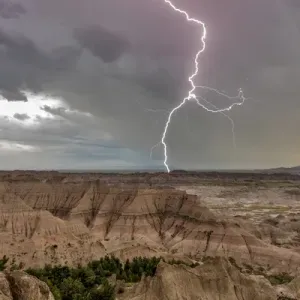 Lightning Strike Print from Badlands National Park Lightning Strike Print from Badlands National Park