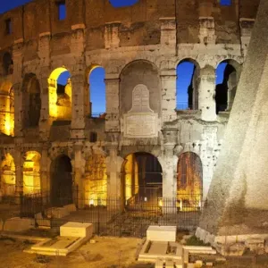 Love in the Ruins, Colosseum Lovers, Night Rome Italy Resubmit--In response to