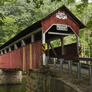 Lower Humbert Covered Bridge. Spanning Laurel Hill Creek. Laurel Highlands, Pennsylvania