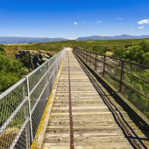 The Manuherikia River bridge on the Otago Central Rail Trail, Otago, South Island The Manuherikia River bridge on the Otago Central Rail Trail, Otago, South Island