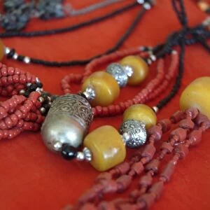 Mauritania, Adrar, Chinguetti, Necklaces and jewellery