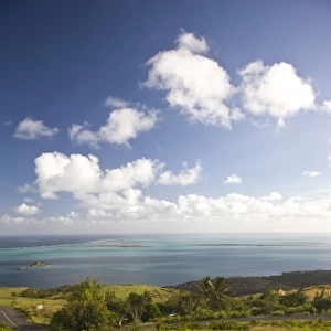 Mauritius, Rodrigues Island, Pompee, Ile Hermitage from the Port Sud-Est road