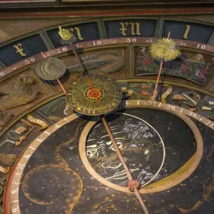 The medieval astronomic clock, the only one of its kind in good working condition The medieval astronomic clock, the only one of its kind in good working condition