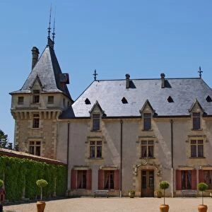 The medieval Chateau de Pressac main building Chateau de Pressac St Etienne de Lisse