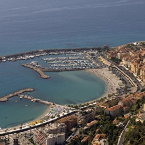 Menton, View from Helicopter, Cote d Azur, France