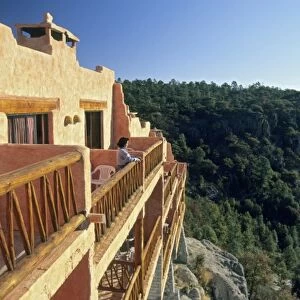 Mexico, Copper Canyon, Posada Barrancas Mirador Hotel, overlooking Grand Canyon of Mexico