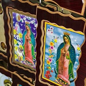 Mexico, Guerrero, Petatlan. Virgin of Guadalupe Art at the Santuario Nacional del