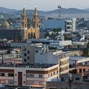 Mexico, Sinaloa State, Mazatlan. Old Mazatlan & Cathedral / Dawn