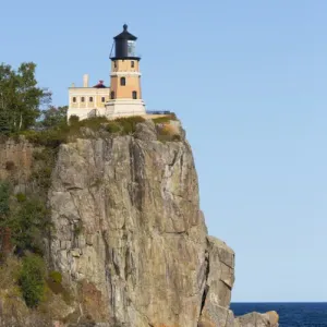 Split Rock Lighthouse Print, MN Lake Superior North Shore 1910