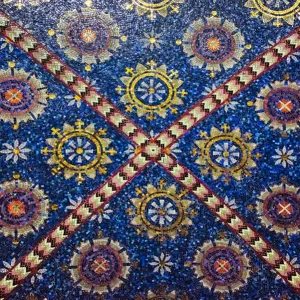 Mosaic painting inside Oplenac Royal Mausoleum, also known as Saint Georges Church Mosaic painting inside Oplenac Royal Mausoleum, also known as Saint Georges Church