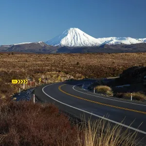 Mt Ngauruhoe and Desert Road Print, Tongariro National Park Mt Ngauruhoe and Desert Road Print, Tongariro National Park
