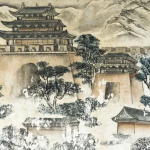 Journey to the West Print, a Mural Depiction in Zhangye Temple Journey to the West Print, a Mural Depiction in Zhangye Temple