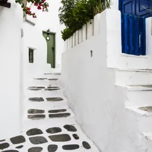 Mykonos Greece Print - Colorful Stucco Patio and Doors Mykonos Greece Print - Colorful Stucco Patio and Doors