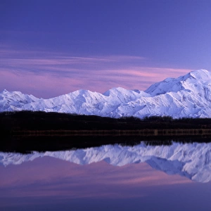 NA, USA, Alaska, Denali NP Mt. McKinley (Denali), showing the north face of Denali