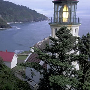 NA, USA, Oregon, near Florence Heceta Head Lighthouse, on Heceta Head, 205 feet