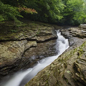 Natural Waterslides on Meadow Run. Ohiopyle State Park, Pennsylvania
