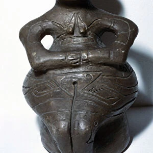 Neolithic woman sitting on chair Lady of Pazardzik, 4500 BC