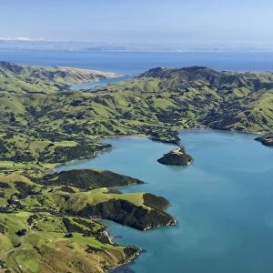 New Zealand, Akaroa Harbour, Banks Peninsula, Canterbury, South Island, New Zealand