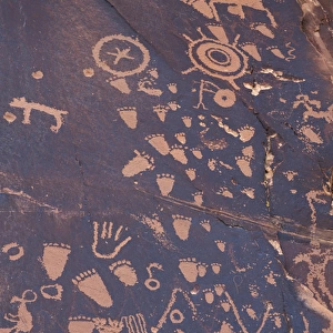 Newspaper Rock S. P. UT Near Monticello. Petroglyphs