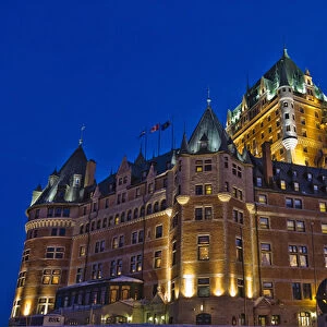 Night view of Chateau Frontenac Hotel, Quebec City, Canada