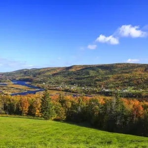 North America, Canada, Nova Scotia, Cape Breton, Cabot Trail, Fall colours in Margaree