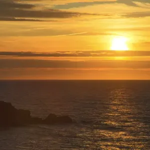 North America, Canada, Nova Scotia, Cabot Trail, Margaree Harbour sunset