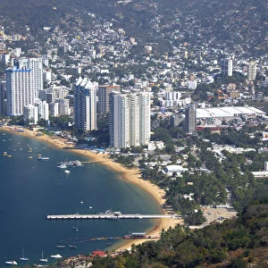 North America, Mexico, State of Guerrero, Acapulco. Overview of the Gold Zone & Acapulco
