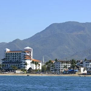North America, Mexico, State of Jalisco, Puerto Vallarta. View of Puerto Vallarta from Banderas Bay