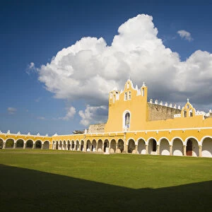 North America, Mexico, Yucatan, Izamal. The Franciscan Convent of San Antonio de Padua