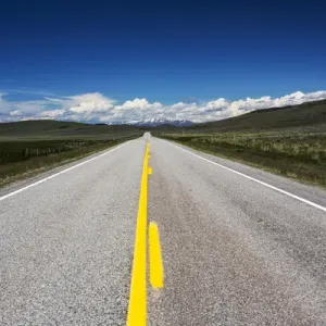 North America; USDA; Idaho; Highway Leading to Beautiful Little City of Rocks