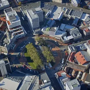Aerial Print of The Octagon in Dunedin, New Zealand Aerial Print of The Octagon in Dunedin, New Zealand