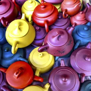 Old Chinese Ceramic Tea Pots Print, Panjuan Flea Market, Beijing Old Chinese Ceramic Tea Pots Print, Panjuan Flea Market, Beijing