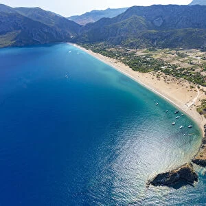 Olympos and Cirali beach aerial, Antalya, Turkey