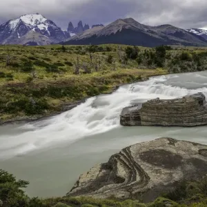 Paine Cascade Print, Torres del Paine National Park, Chile Paine Cascade Print, Torres del Paine National Park, Chile