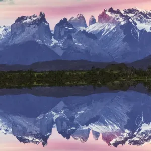 Paine Massif Reflection Print, Torres del Paine National Park, Chile Paine Massif Reflection Print, Torres del Paine National Park, Chile