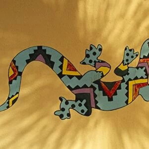 Painted gecko lizard