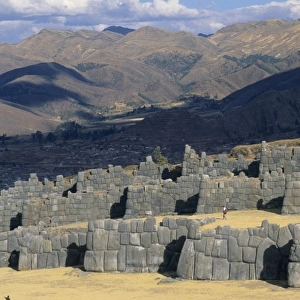 Peru, Cuzco, Sacsayhuaman fortress, one of best examples of Inca stonework