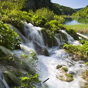 The Plitvice Lakes in the National Park Plitvicka Jezera in Croatia. The lower lakes, Kaluderovac