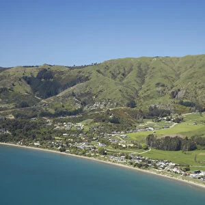 Pohara, near Takaka, Golden Bay, Nelson Region, South Island, New Zealand - aerial
