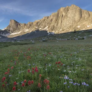 Pronghorn and Dragon Head Peaks, near Lee Lake, Bridger Wilderness. Wind River Range, Wyoming Pronghorn and Dragon Head Peaks, near Lee Lake, Bridger Wilderness. Wind River Range, Wyoming